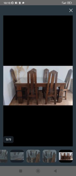 Conjunto salón comedor Bali,madera tallada y forja