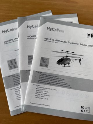Helicóptero HyCell RC 3 canales infrarrojos