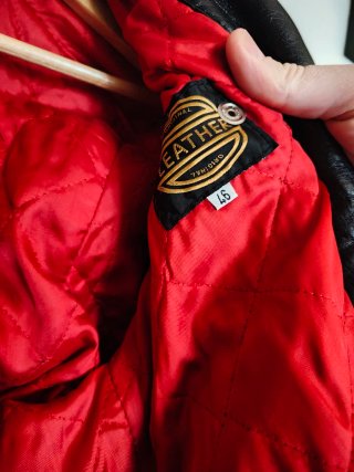 Cazadora Piel Negra Talla 46