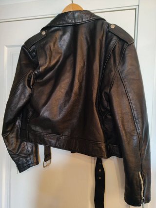 Cazadora Piel Negra Talla 46