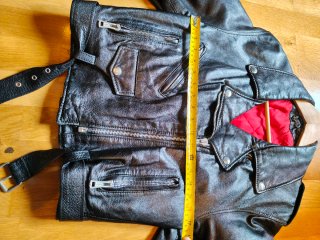 Cazadora Piel Negra Talla 46
