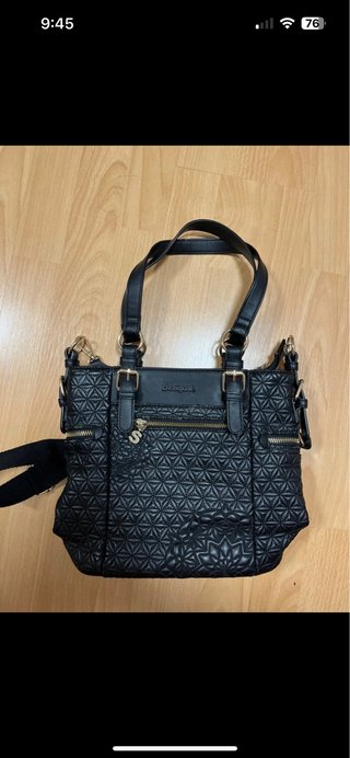 Bolso Desigual Negro Acolchado