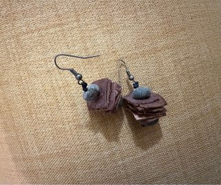 Set orecchini marroni e turchesi