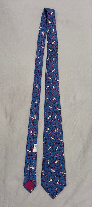 Cravatta Hermès Blu, Rosso e Bianca