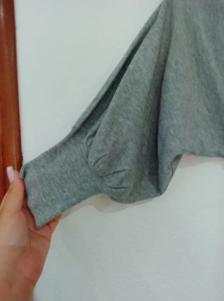 Vestido Zara gris adornos M/38