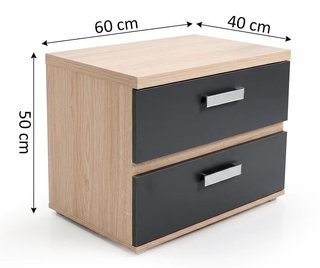 Dormitorio completo Grafito Roble