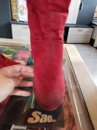Botas altas tacón rojo talla 39