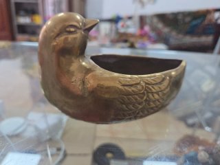 Cenicero de bronce con forma de pájaro