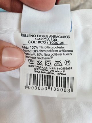 Relleno Nórdico Cuna Antiácaros Duo 60-70