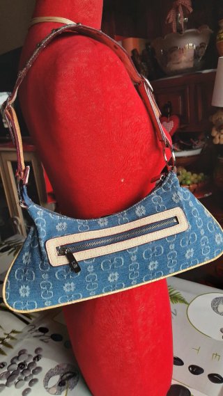 Borsa Gussaci Jeans Denim e Pelle
