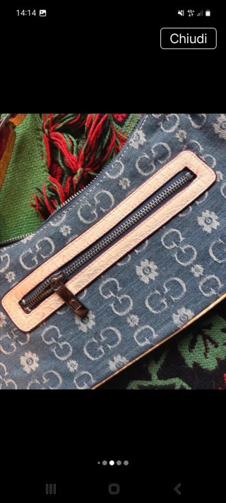 Borsa Gussaci Jeans Denim e Pelle
