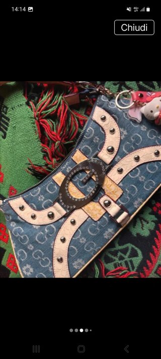 Borsa Gussaci Jeans Denim e Pelle
