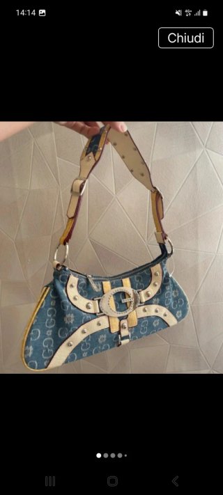 Borsa Gussaci Jeans Denim e Pelle