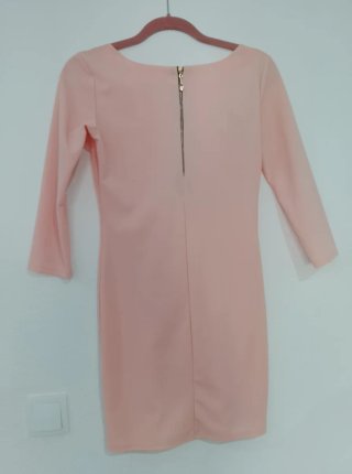 Vestido rosa manga 3/4