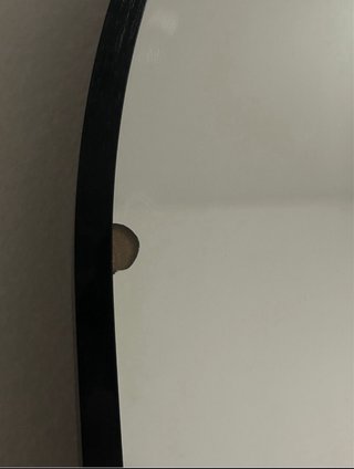 Espejo de Pie Arco Negro Metálico