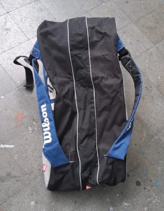 Borsa tennis Wilson Team blu e grigia