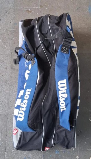 Borsa tennis Wilson Team blu e grigia