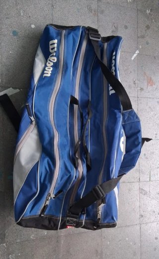 Borsa tennis Wilson Team blu e grigia