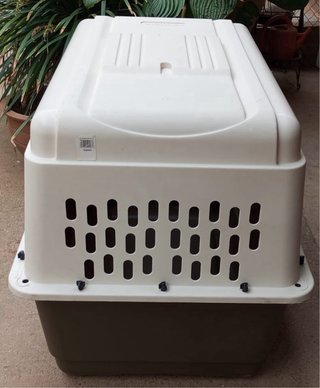 Transportín Perro Grande Marrón y Blanco