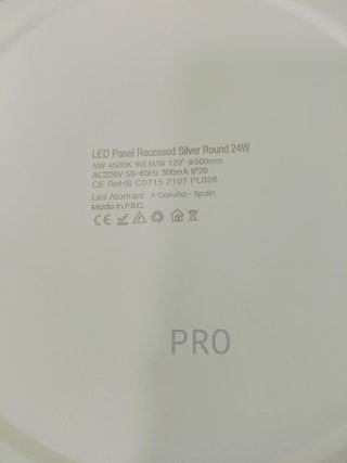 LED Panel Redondo Plano