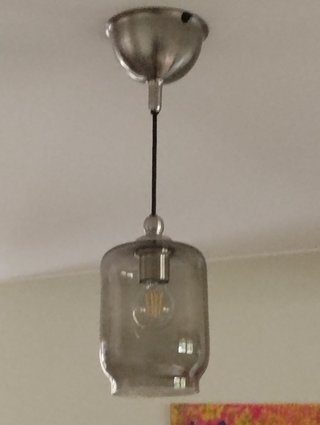 Lámpara de techo  cristal ahumado