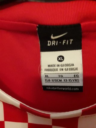 Camiseta Nike Técnica  Cuadros Rojo Blanco