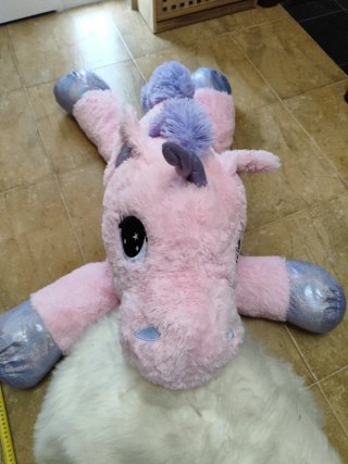 Unicornio gigante peluche rosa
