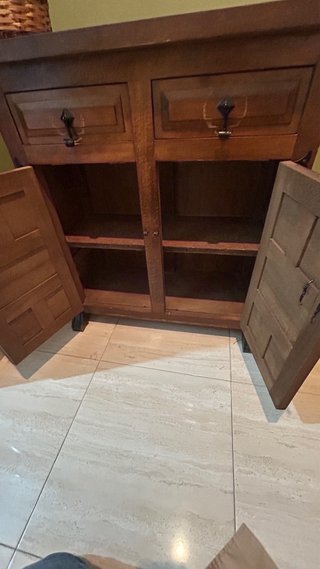 Mueble recibidor de madera rústico
