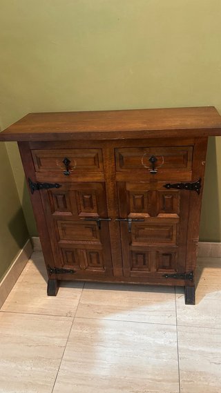 Mueble recibidor de madera rústico