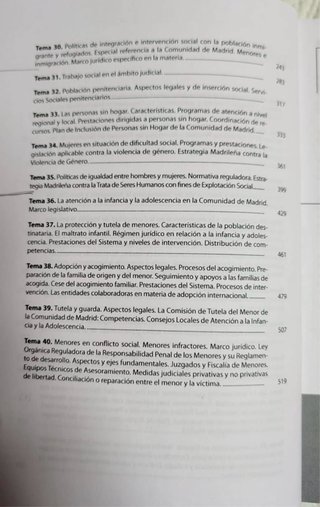 Libros oposición trabajo social- Madrid