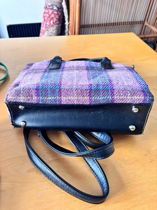 Bolso Harris Tweed Tartán Morado