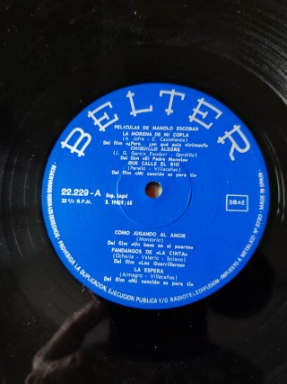 Manolo Escobar Películas LP Vinilo