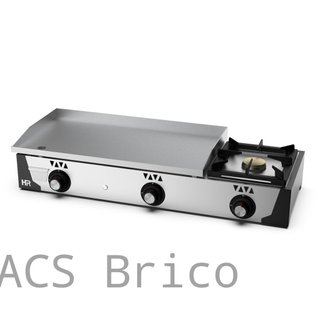Plancha Gas Acero Rectificado + Fogón Serie 100 - PLC8100RTF
