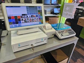 Moderno Pack TPV blanco, muy bonito, con Windows