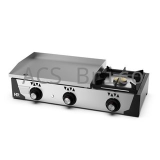 Plancha Gas Acero Rectificado + Fogón Serie 100 - PLC6100RTF