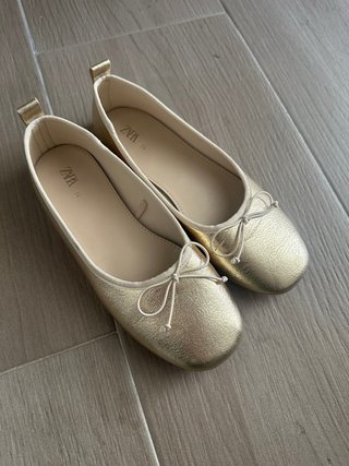 Bailarinas Zara Doradas Talla 34