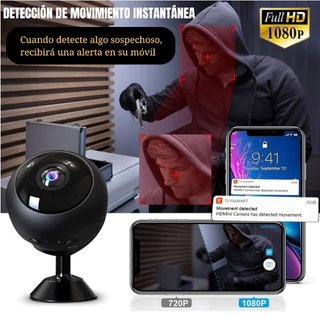 Mini Camara Espia 1080p IP Wifi a Tiempo Real