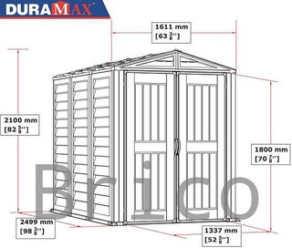 Caseta PVC Yardmate Plus 249x161x210 cm - Duramax