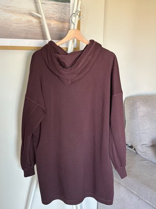 Vestido tipo sudadera H&M burdeos talla M