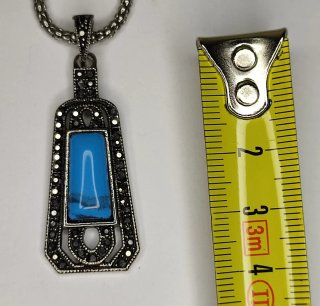 Colgante Vintage Turquesa Estilo Art Deco