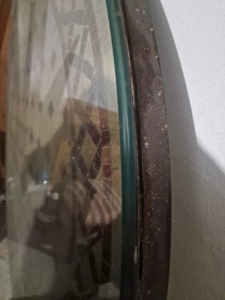 Mesa redonda mosaico con cristal