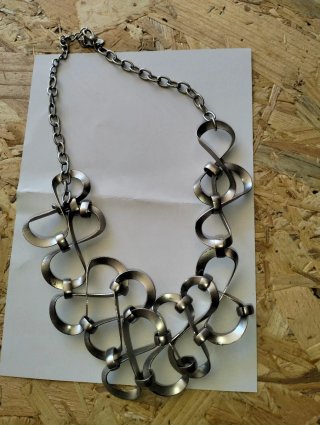 Collana girocollo argento design moderno