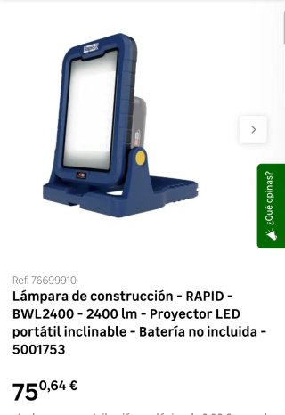 Rapid Luz LED Trabajo BWL2400 18V