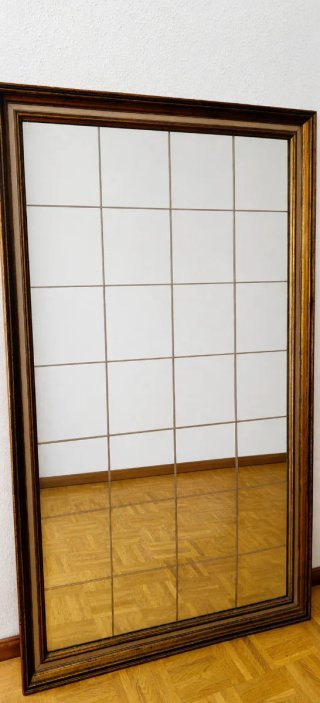 Espejo Entrada Salón 165x98 Marrón Dorado