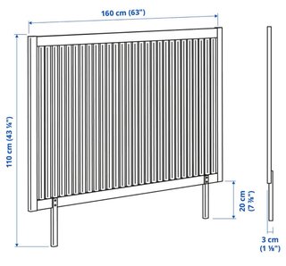 Cabecero blanco Ikea madera