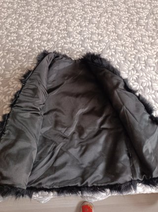 Chaleco de pelo negro talla única