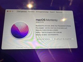 MacBook Pro 13” Retina 2016 500GB SSD - 171 ciclos