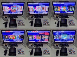 Wii Negra + Mario Kart + WiiFl-ow + HDMI (LEED)