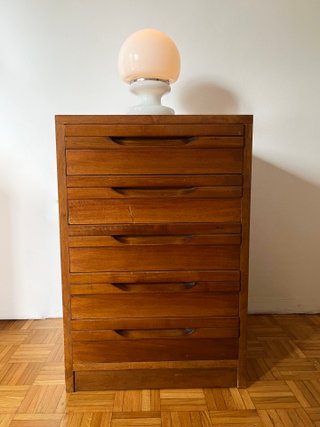 Cassettiera vintage in legno