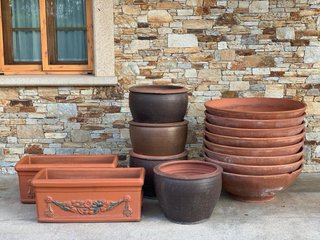8 Macetas Terracota Amplias